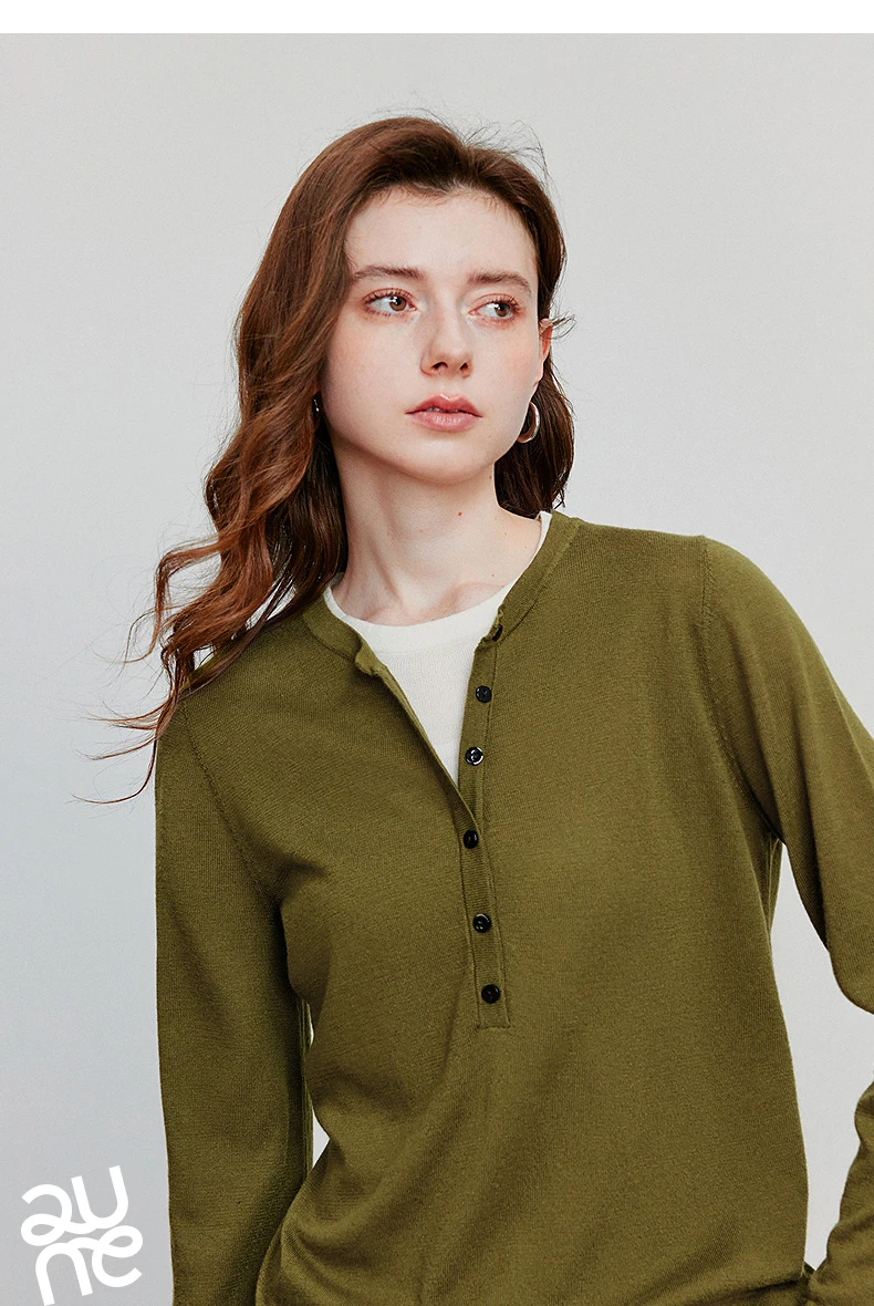 TOYOUTH Women Knitted Shirt 2025 Autumn New Retro Color Contrast Splicing Fake Two Piece Pullover Bottom Tops