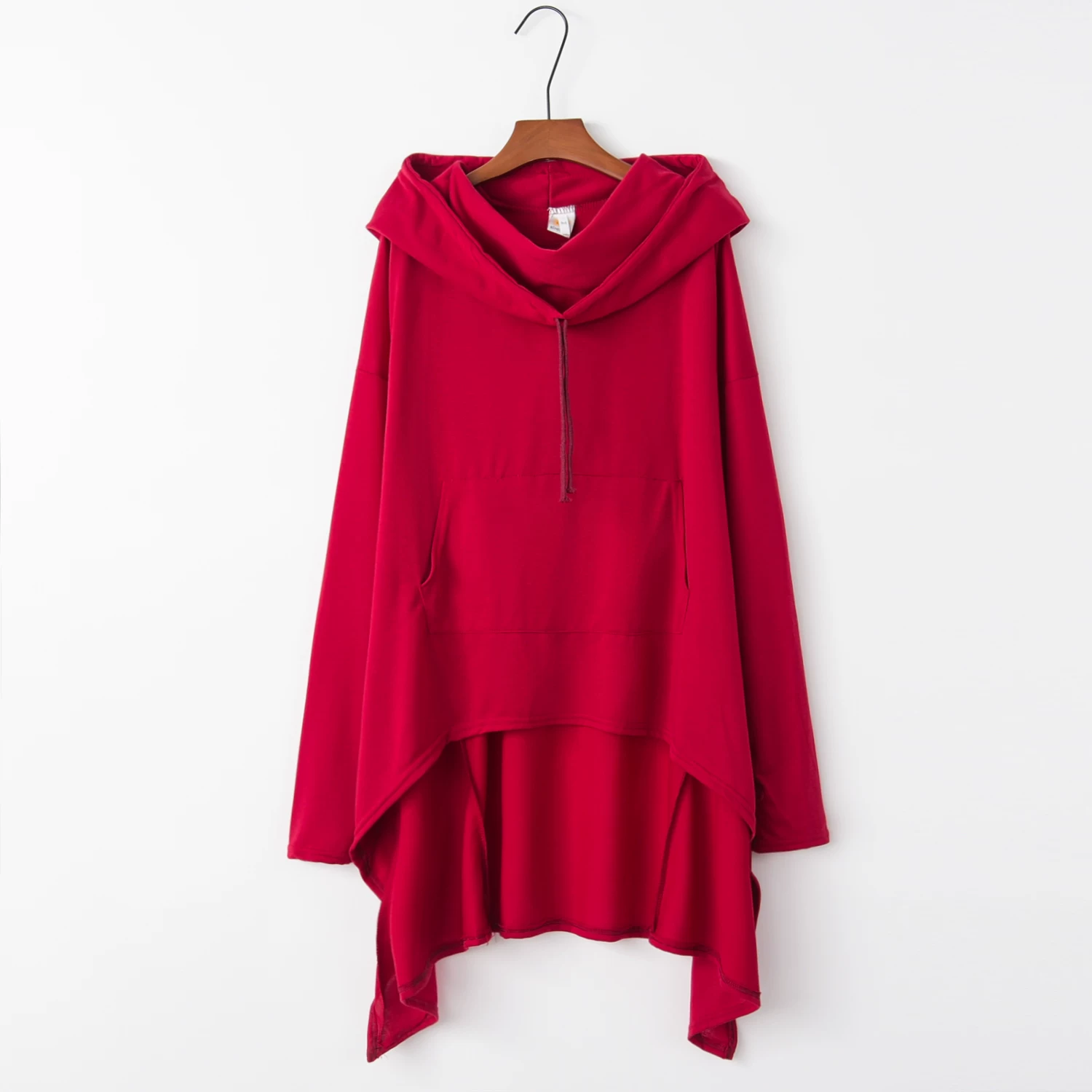 Fashion Trends New European and N Pure Color Long Hoodie