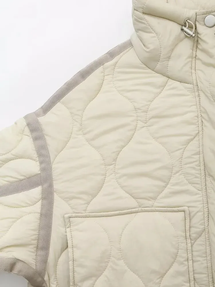 Women Autumn New Fashion Loose Cotton Jacket Short Coat Chic Long Sleeve Cotton Clothes Outerwear Muje