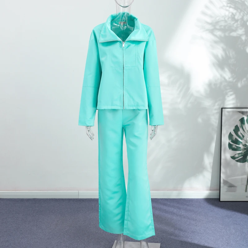 Fashion Shiny Fabric Jacket High Stand Collar Oversized Puff Sleeve Drawstring Cropped Hem 2026 Autumn Daily Lady Sweet Jackets