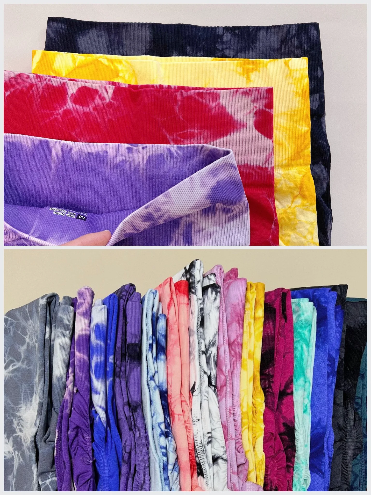 Women Tie Dye Leggings Gym Fitness Athletic Workout Elastic Leggins Butt Lifting Yoga Pants Tie-dye Sports Training Tights