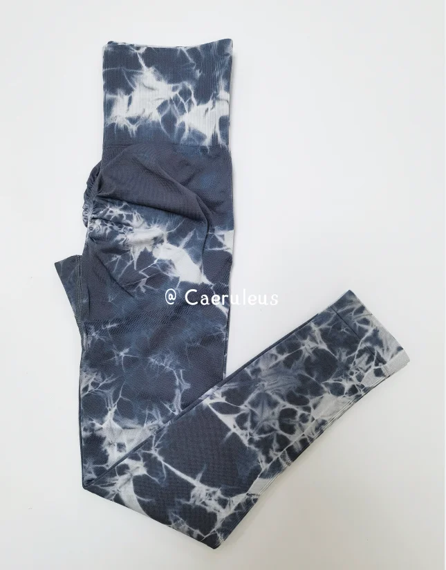 Women Tie Dye Leggings Gym Fitness Athletic Workout Elastic Leggins Butt Lifting Yoga Pants Tie-dye Sports Training Tights