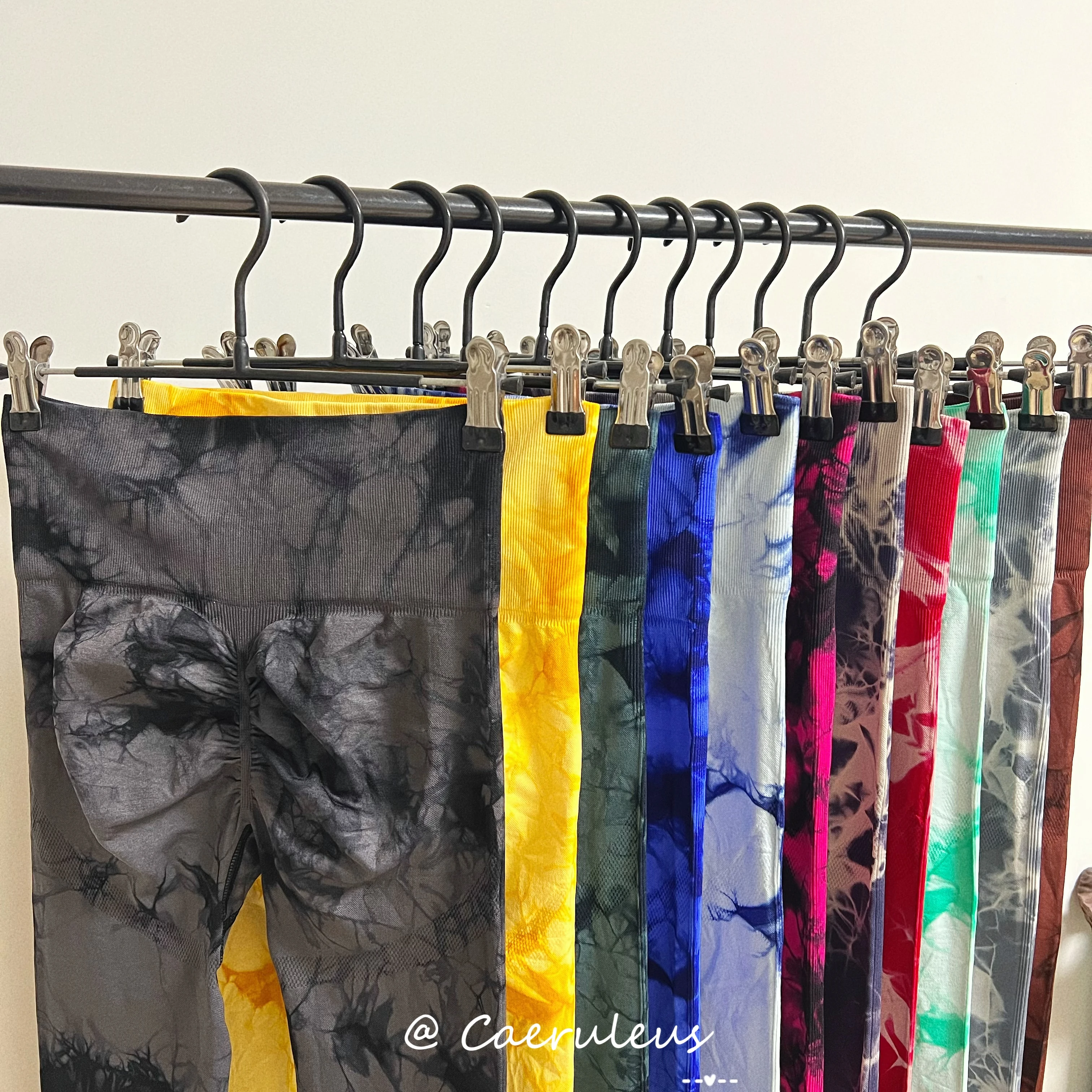 Women Tie Dye Leggings Gym Fitness Athletic Workout Elastic Leggins Butt Lifting Yoga Pants Tie-dye Sports Training Tights