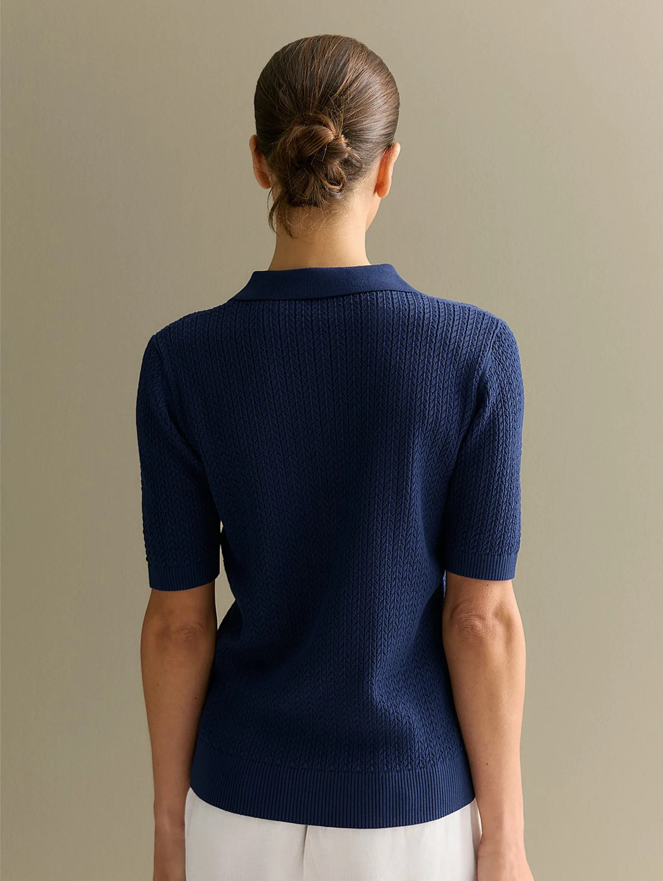 Tornova Short Sleeve Knitted T shirt Woman Summer Casual Loose Lapel Solid Ins Hot Tops Pullover Female Sweater T shirt Outwear