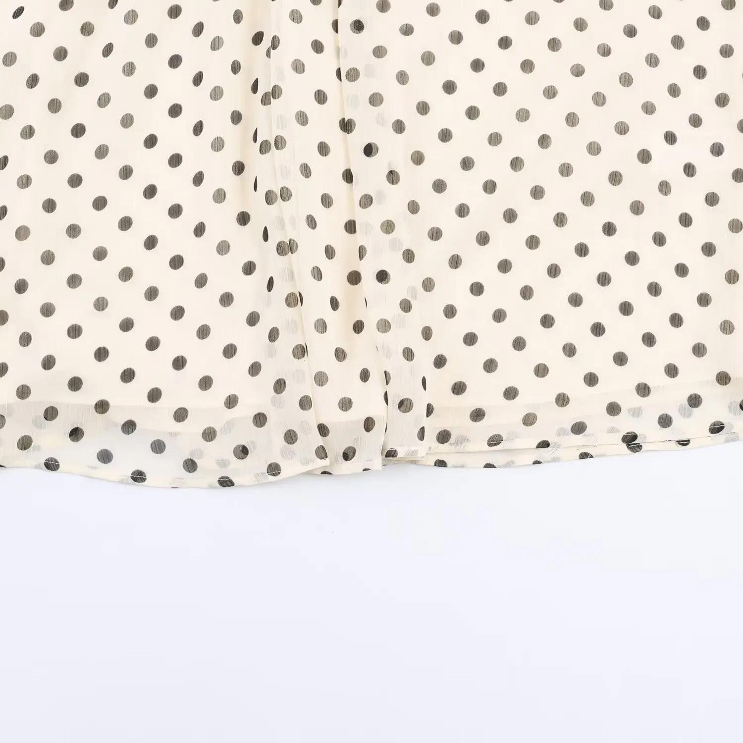 Women Polka Dot Print Blouse Casual High Collar Long Sleeve Lady Top Simple Women's Blouse Female Shirts & Blouses