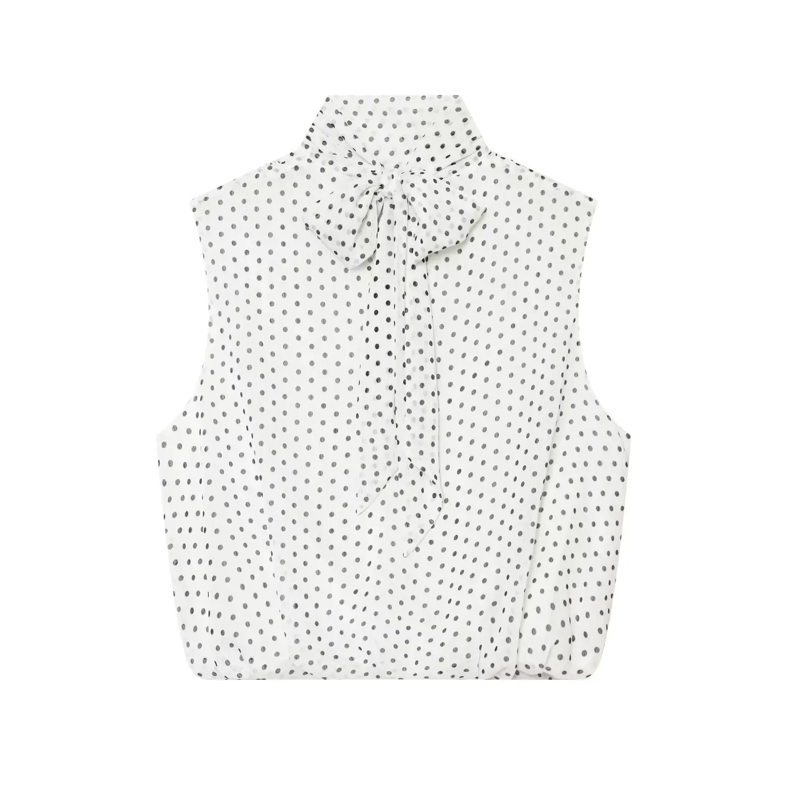 BSAY 2026 New Women Fashion Mock Neck Sleeveless Blouse Front Twist Wrap V Neck Tank Top Back Pleated Elegant Summer Casual Tops