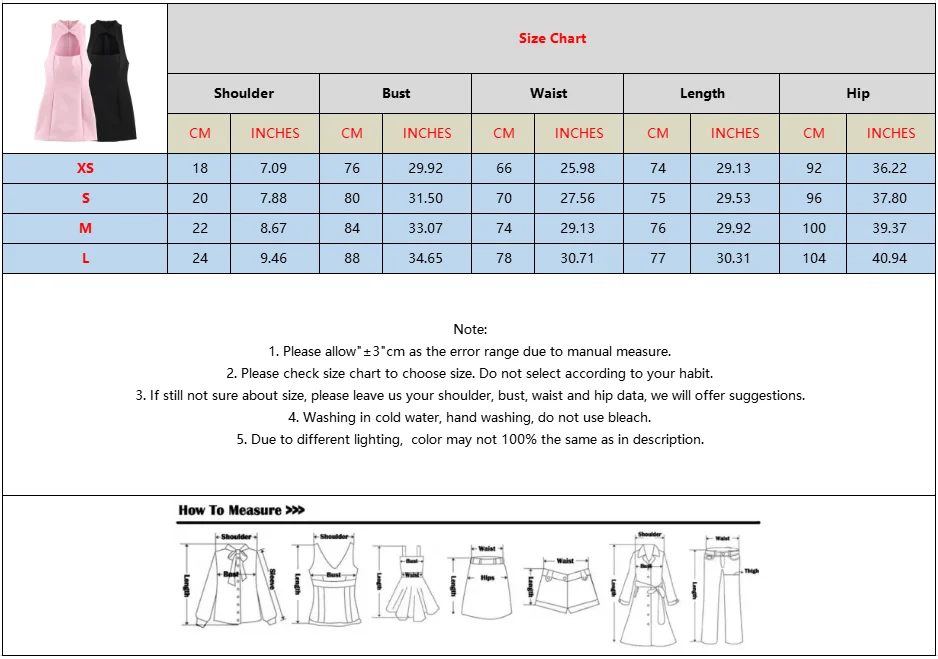 BSAY Fashion Summer Halter Short Dress Women Stand Collar Hollow Front Sleeveless Bodycon Mini Dress Chic Evening Party Dress