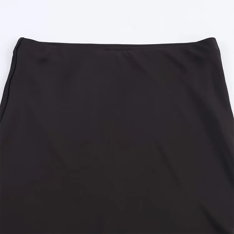 Willshela Women Fashion Solid Lace Side Hem Pleated A-Line Midi Skirt Vintage High Elastic Waist Female Chic Lady Skirts