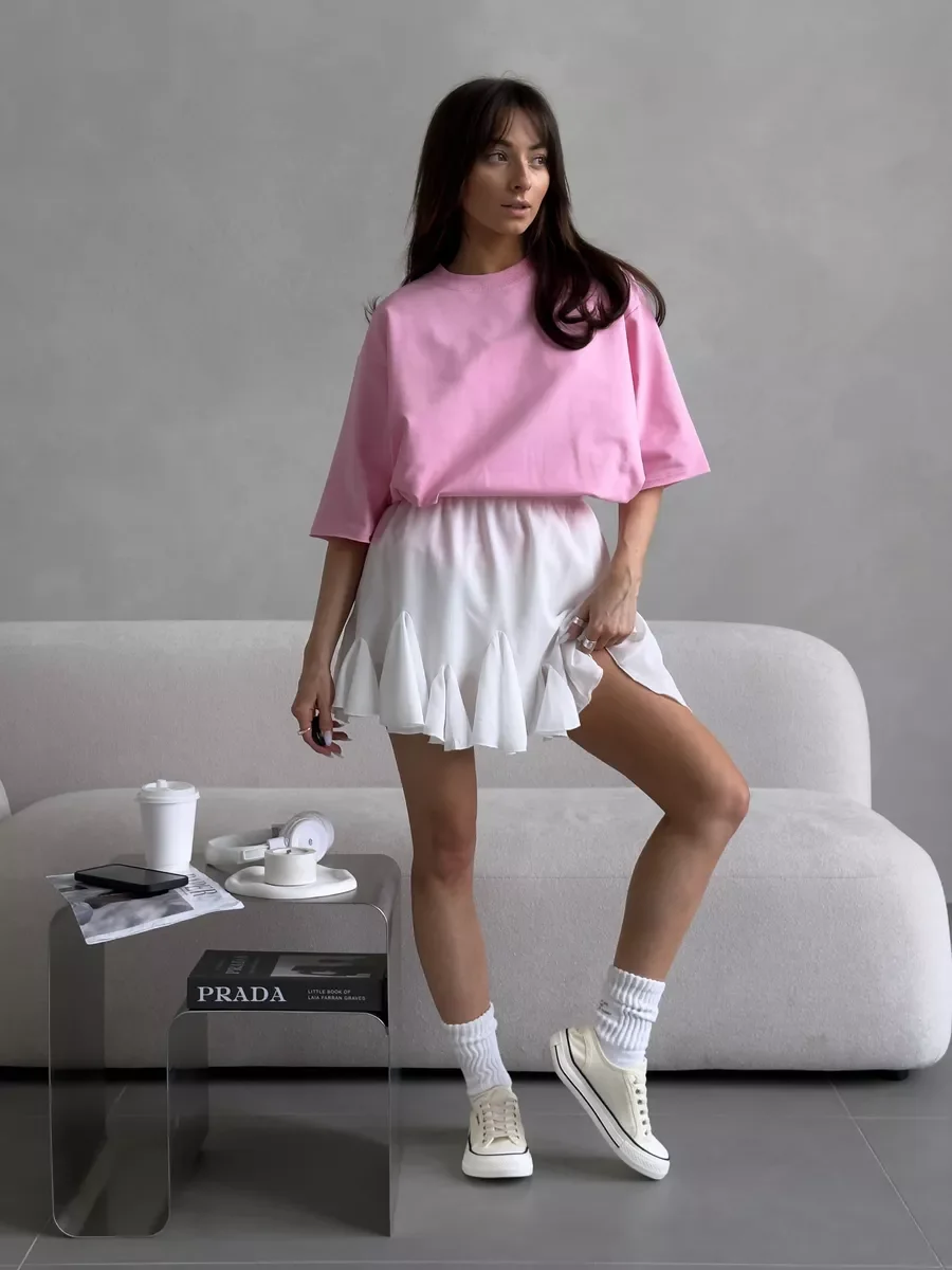 Hirsionsan Summer Casual Oversized T-shirts Women 100% Cotton Pink Loose Tees 2025 New Cusual Solid O Neck Female Aesthetic Tops
