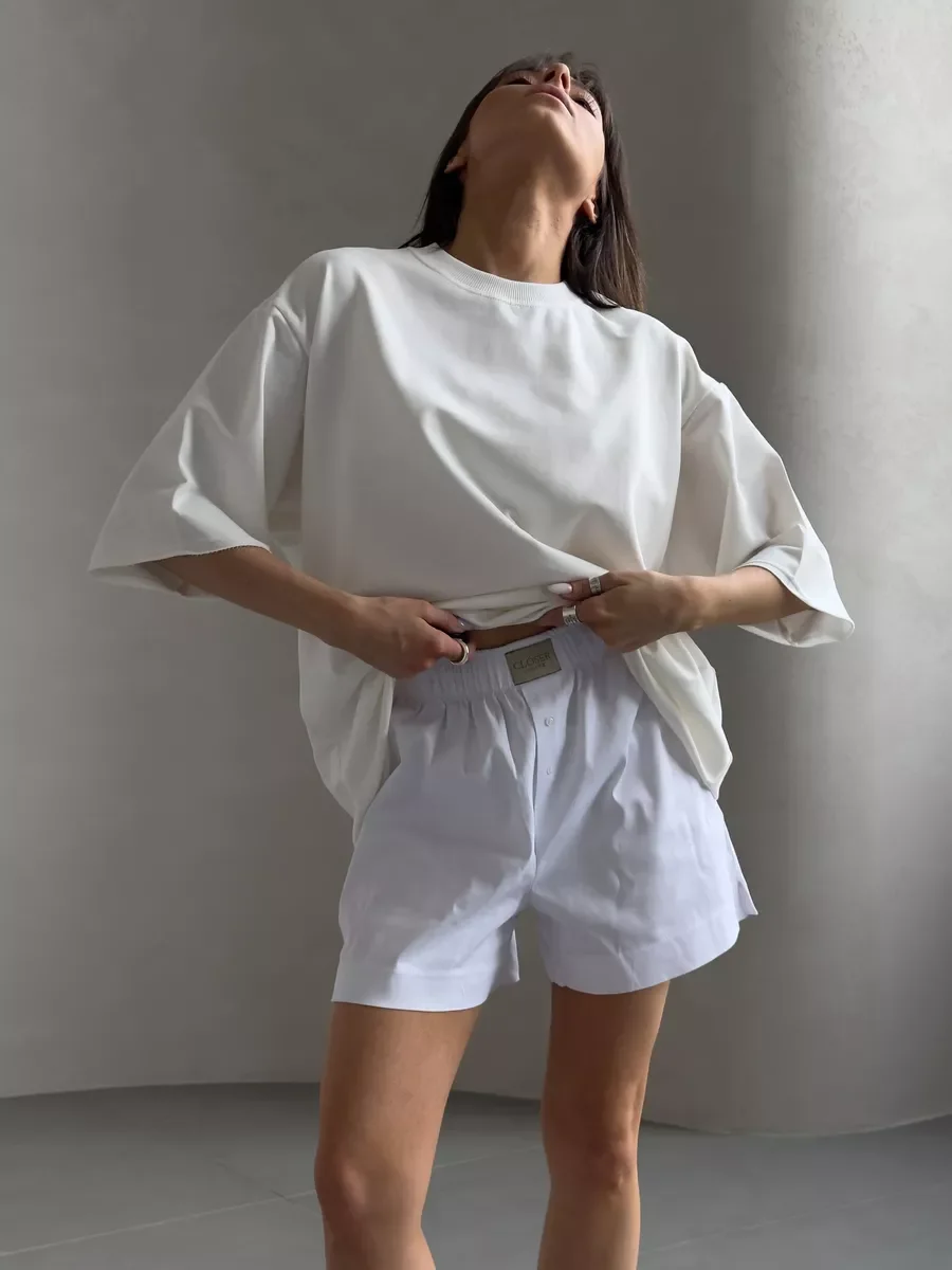 Hirsionsan Summer Casual Oversized T-shirts Women 100% Cotton Pink Loose Tees 2025 New Cusual Solid O Neck Female Aesthetic Tops