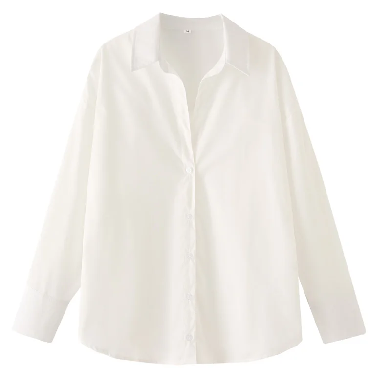 HXAO 2025 Woman Blouses Long Stripe Shirts Women Spring Summer Long Sleeve Blue White Shirt Woman Large Tops Button Up Shirts