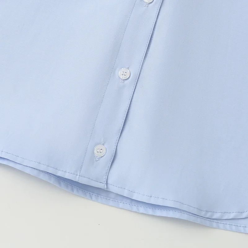 HXAO 2025 Woman Blouses Long Stripe Shirts Women Spring Summer Long Sleeve Blue White Shirt Woman Large Tops Button Up Shirts