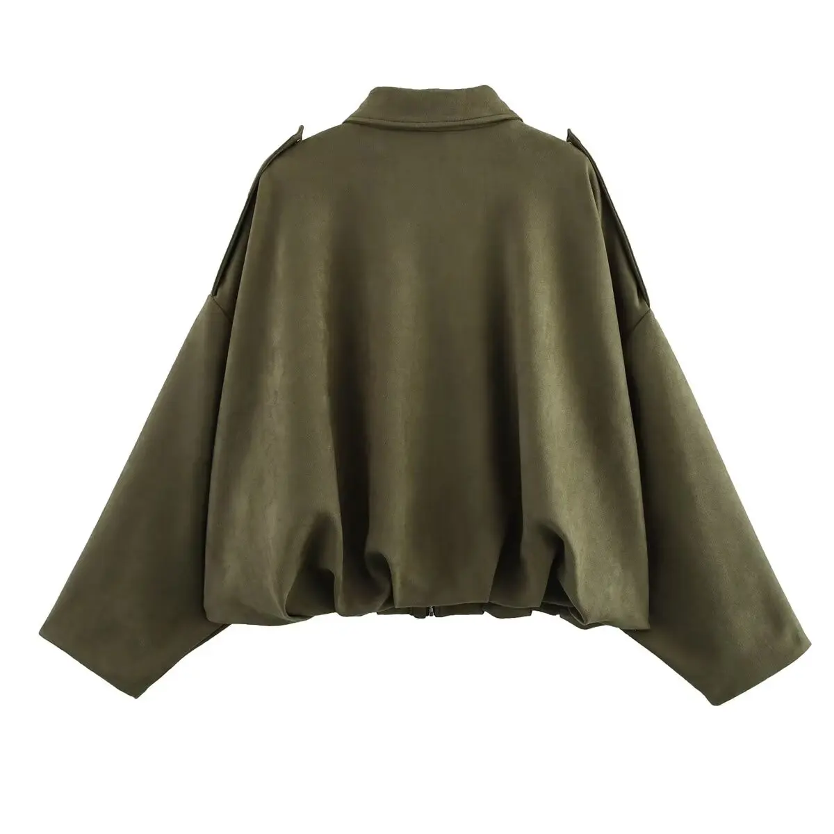 YENKYE New 2025 Women Suede Textured Jacket Long Sleeve Lapel Collar Loose Coats Casual Female Outerwear Chic Tops