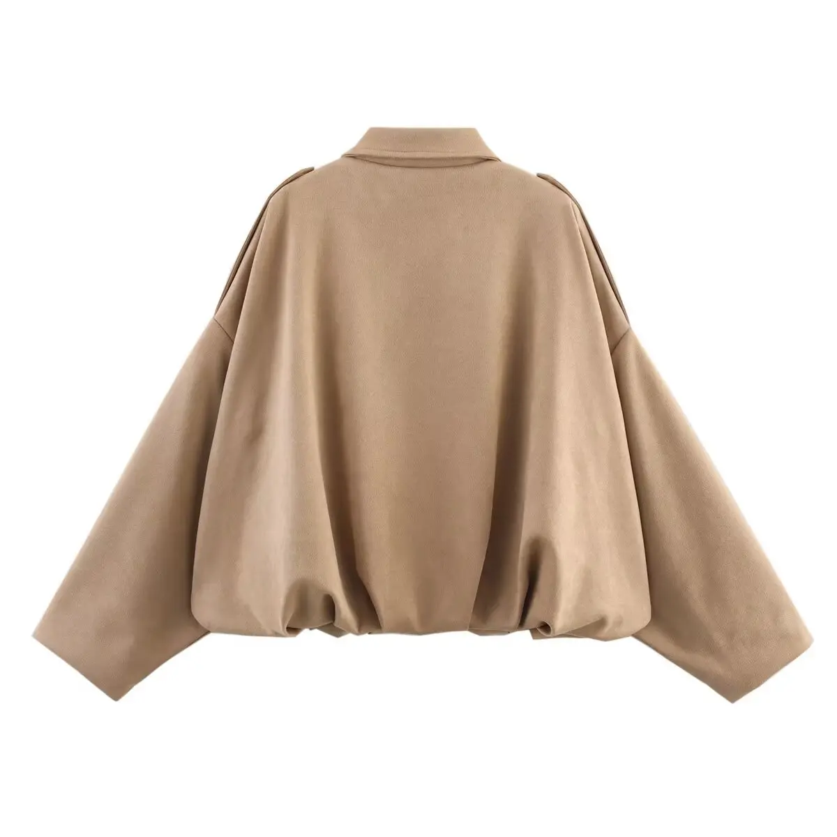 YENKYE New 2025 Women Suede Textured Jacket Long Sleeve Lapel Collar Loose Coats Casual Female Outerwear Chic Tops