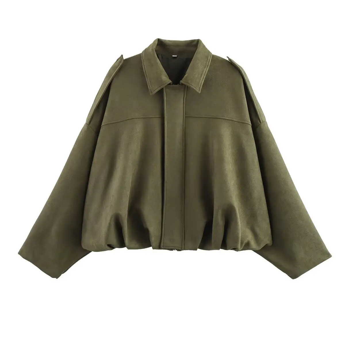 YENKYE New 2025 Women Suede Textured Jacket Long Sleeve Lapel Collar Loose Coats Casual Female Outerwear Chic Tops