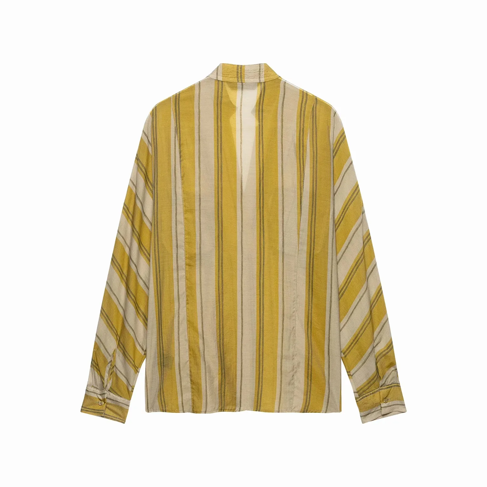 Women Casual Striped Loose Shirt Trouser Suits Women Full Sleeve Lapel Button Top Long Straight Pants Set Female 2026 Lady Suit