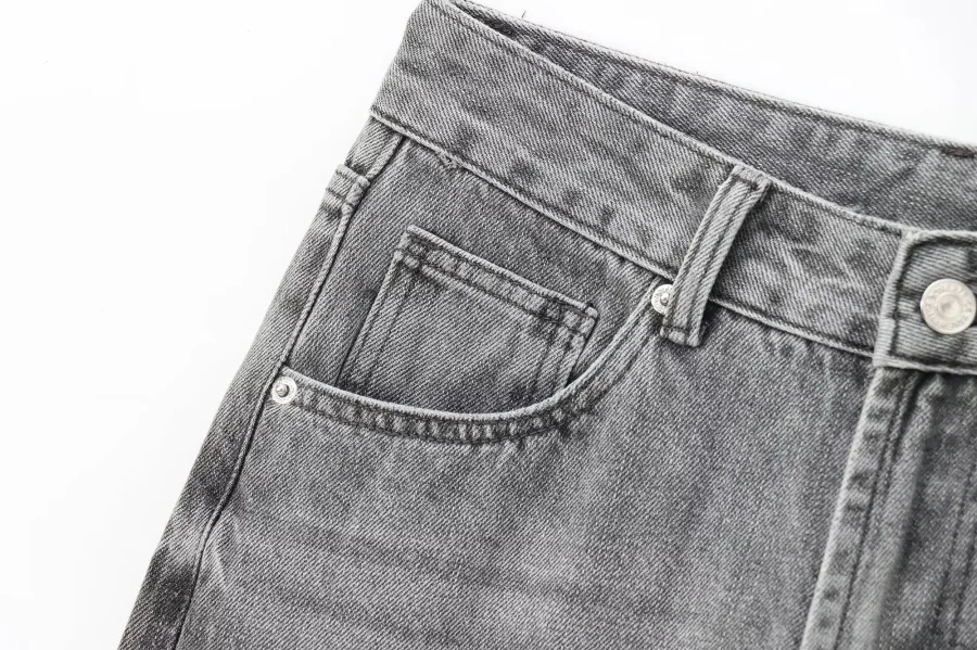 ETJ Wide-leg High-waisted Jeans Women's Classic Everything With Five Pockets Washed Soft Comfortable Ultra-long Jeans6045022