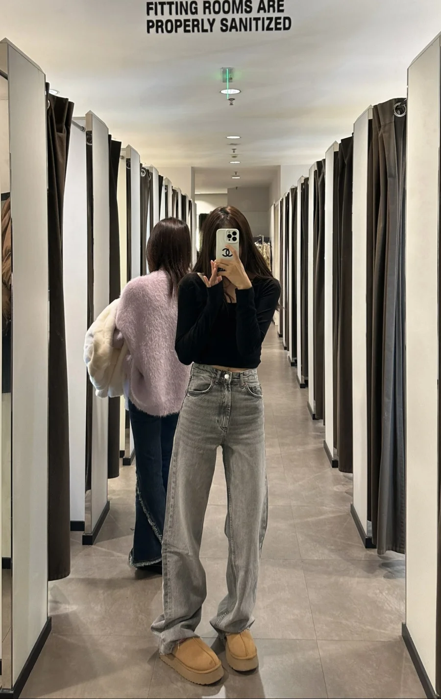 ETJ Wide-leg High-waisted Jeans Women's Classic Everything With Five Pockets Washed Soft Comfortable Ultra-long Jeans6045022