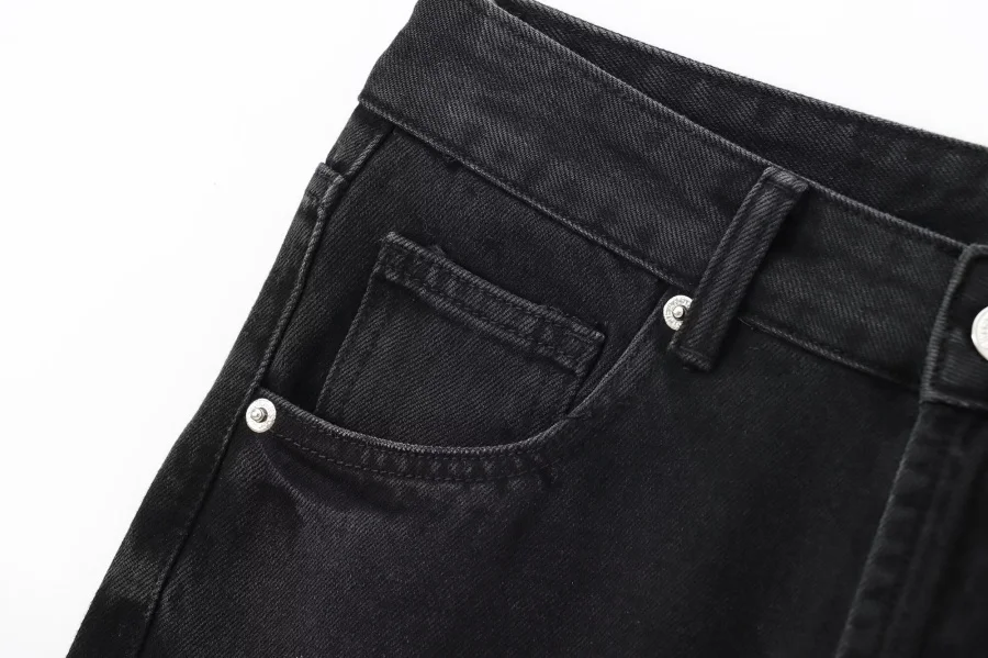 ETJ Wide-leg High-waisted Jeans Women's Classic Everything With Five Pockets Washed Soft Comfortable Ultra-long Jeans6045022