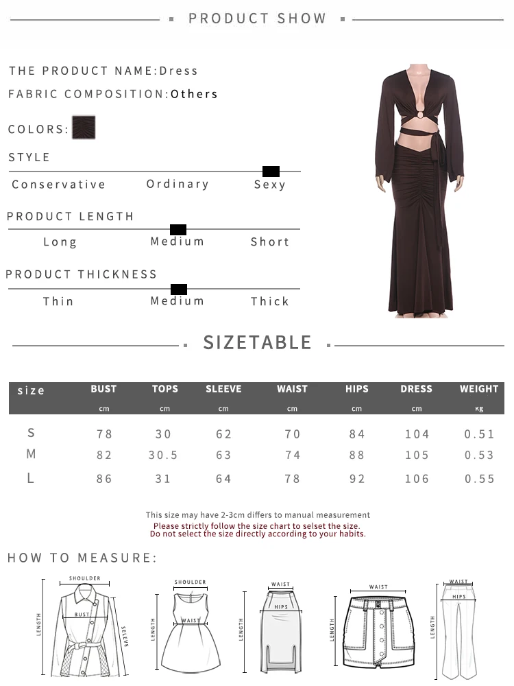 Sisterlinda Women Fashion 2 Piece Set Cross Bandages Metal Ring Patchwork Puff Sleeve T-Shirt+Ruched Skirts Trend Party Suit