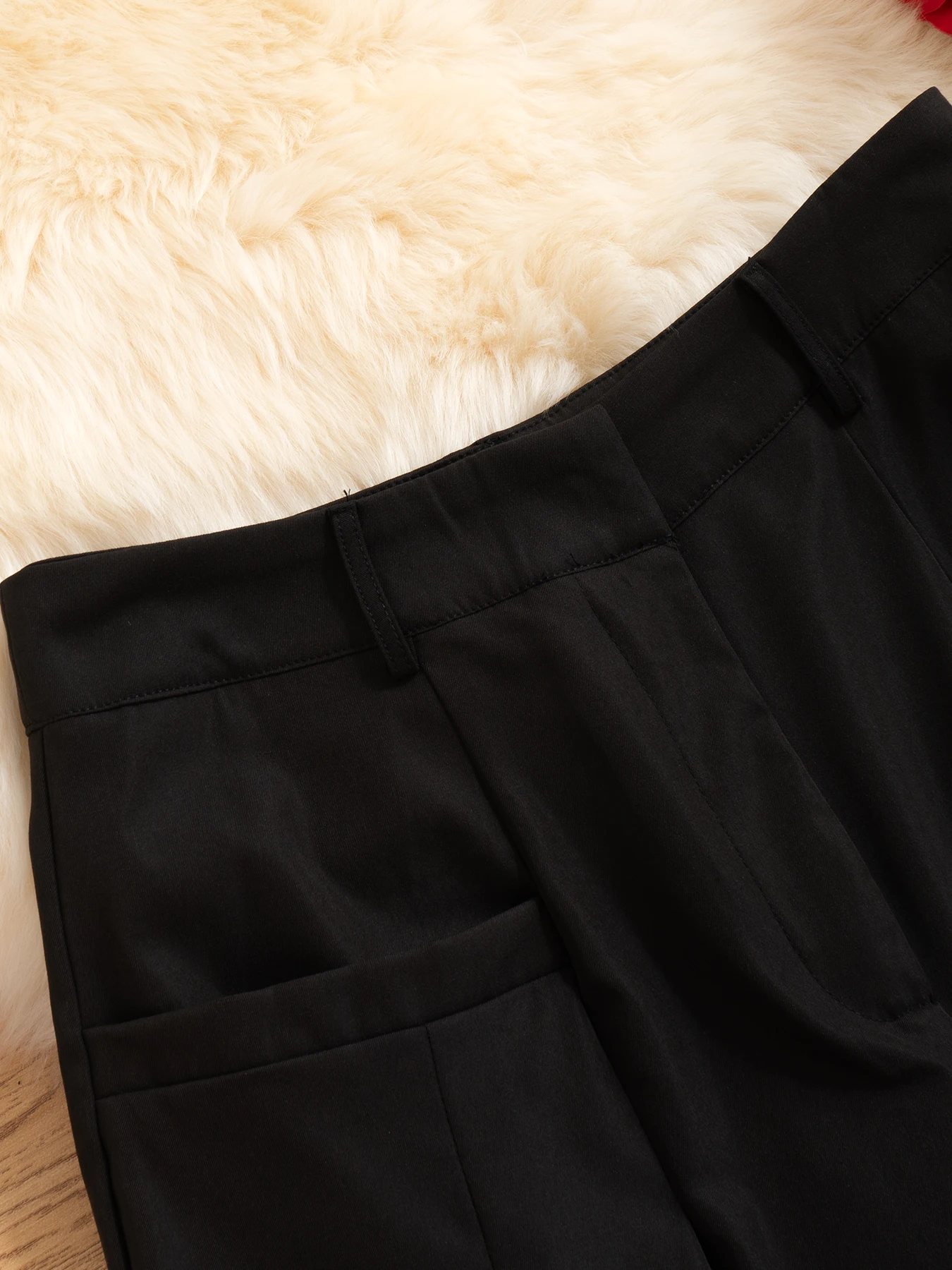 Women Wide Leg Cargo Pants High Waist Streetwear Trousers 2026 Spring Autumn Solid Black Loose Pleated Casual Pants S-XXL Size