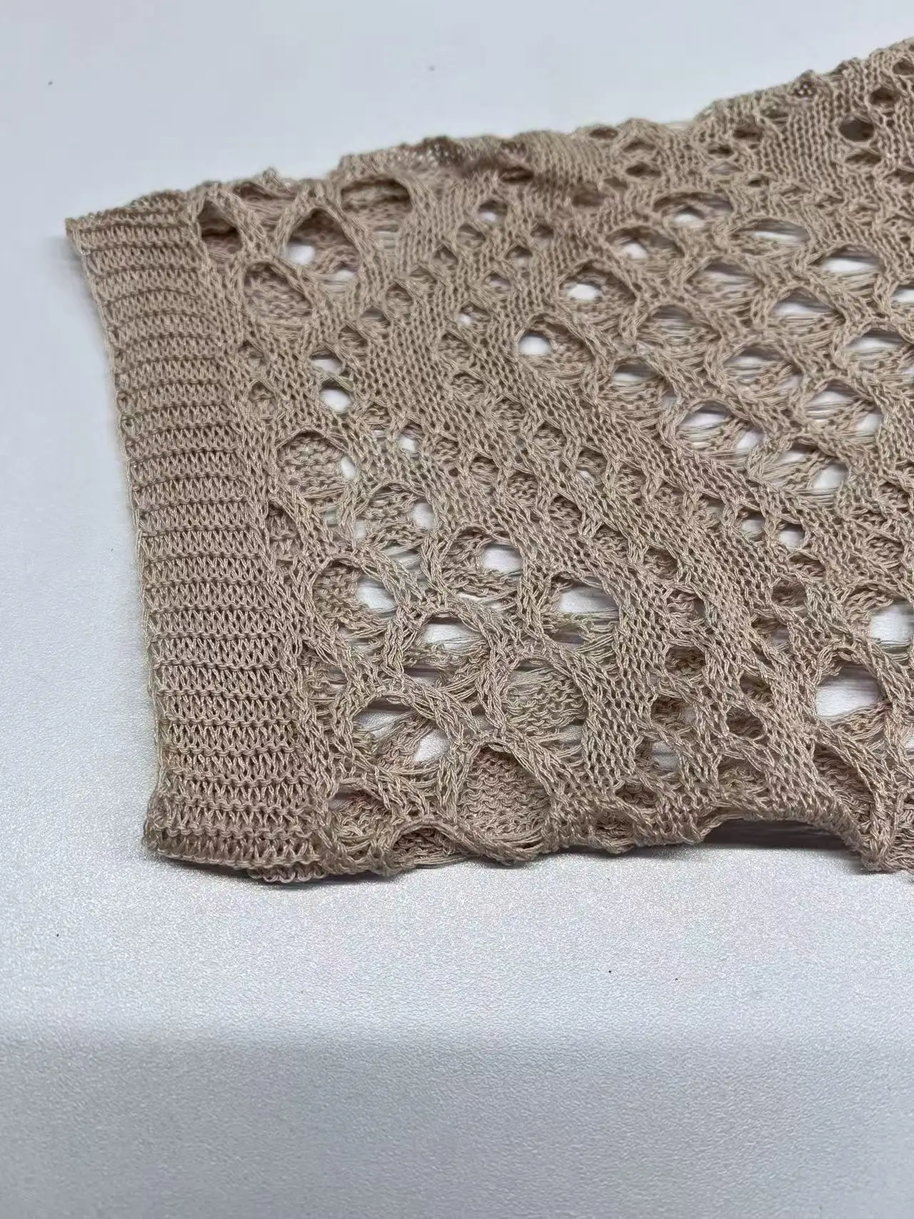 Women Spring Summer Casual Loose V Neck Half Sleeve Hollow Out Crochet Knit Sweater Beach Vacation Cover Up Pullover Tops