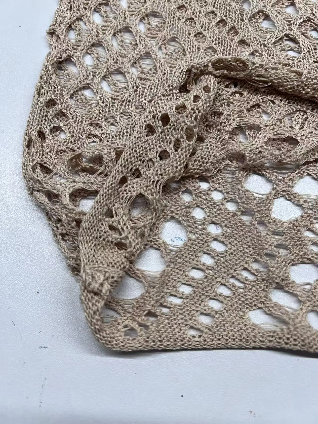 Women Spring Summer Casual Loose V Neck Half Sleeve Hollow Out Crochet Knit Sweater Beach Vacation Cover Up Pullover Tops