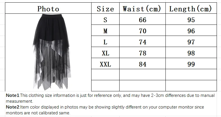 Sexy Net Yarn High-Waisted Irregular Skirt for Women Summer New European and American Gothic Style Versatile Casual Skirts