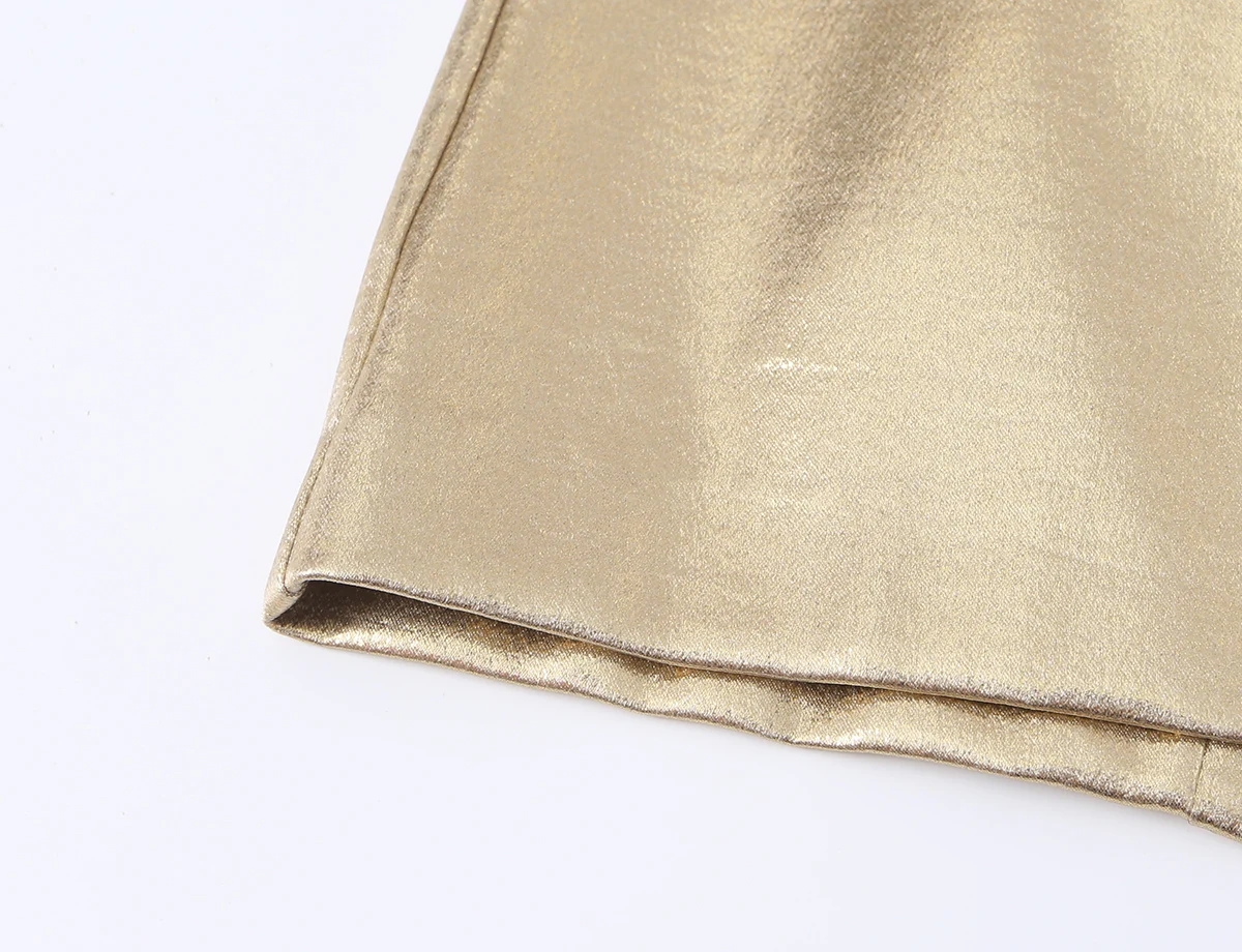BSAY Metallic Shiny Corset Mini Dress Ladies Draped Collar Thin Strap Slim Fit Short Dress Formal Night Out Birthday Party Gown