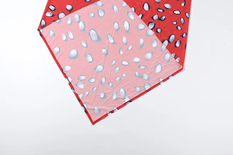 Weird Puss Silk Scarf Strap Patchwork Dress Women Sexy Single-Breasted Full Sleeve Polka Dot Print Hottie Music Festival Bodycon