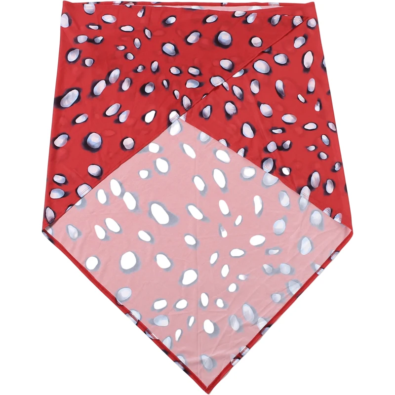 Weird Puss Silk Scarf Strap Patchwork Dress Women Sexy Single-Breasted Full Sleeve Polka Dot Print Hottie Music Festival Bodycon