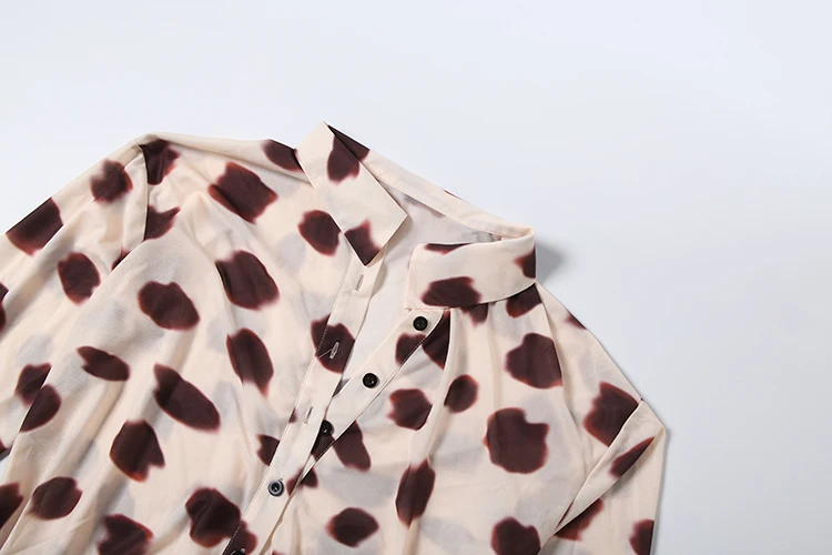 Weird Puss Silk Scarf Strap Patchwork Dress Women Sexy Single-Breasted Full Sleeve Polka Dot Print Hottie Music Festival Bodycon