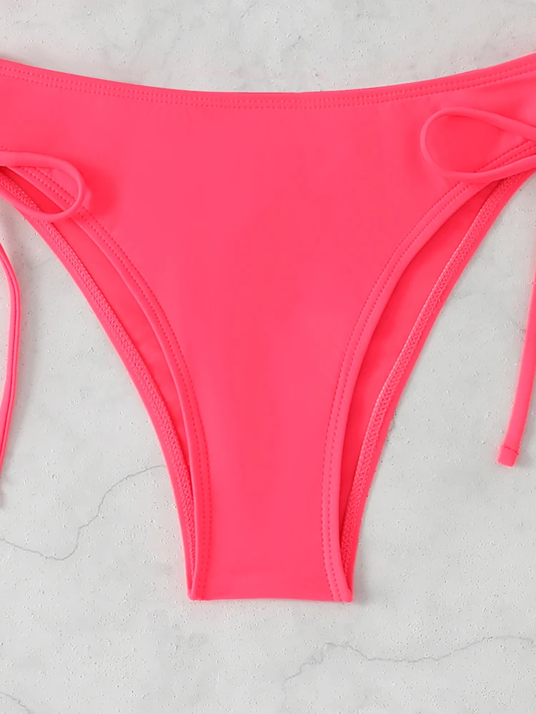 High Waist Bikini Women's Swimsuit 2026 Knotted Bathing Suits Woman Swimwear Bandeau Push Up Bikinis Sets Brazilian Beach Wear