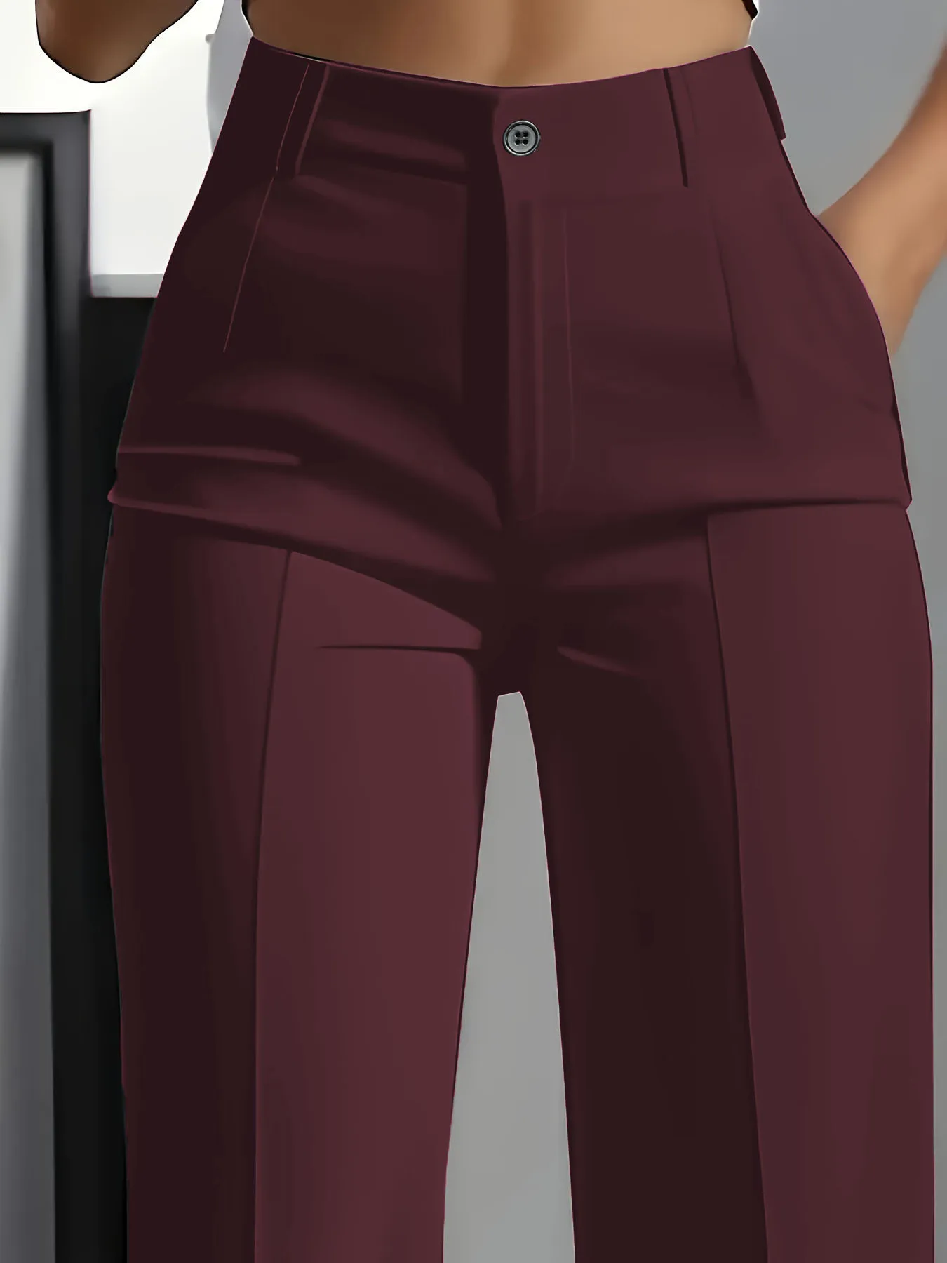 New 2026 Women's High-Waisted Draped Straight-Cut Suit Pants Simple European American Cross-Border Fashion for Women