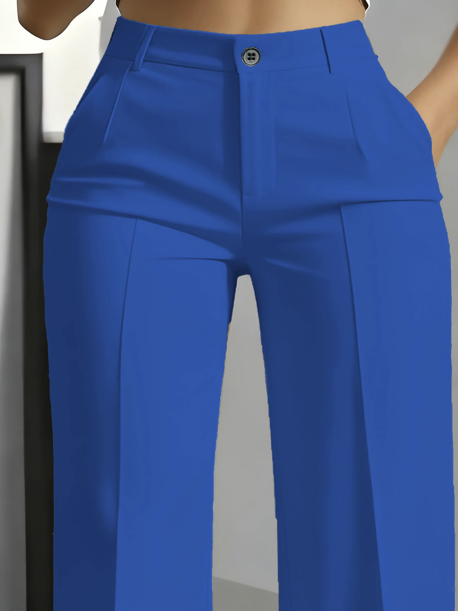 New 2026 Women's High-Waisted Draped Straight-Cut Suit Pants Simple European American Cross-Border Fashion for Women
