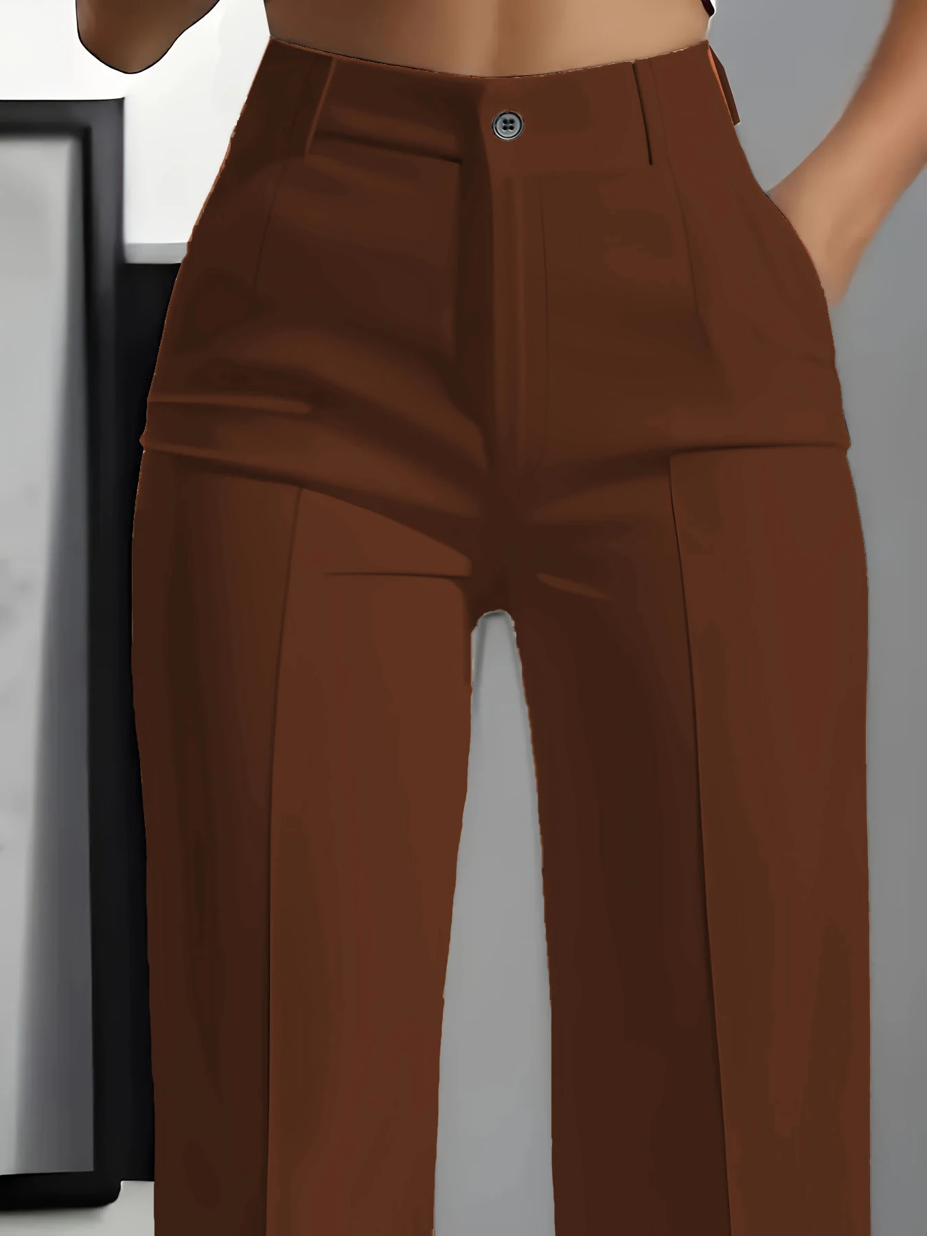 New 2026 Women's High-Waisted Draped Straight-Cut Suit Pants Simple European American Cross-Border Fashion for Women
