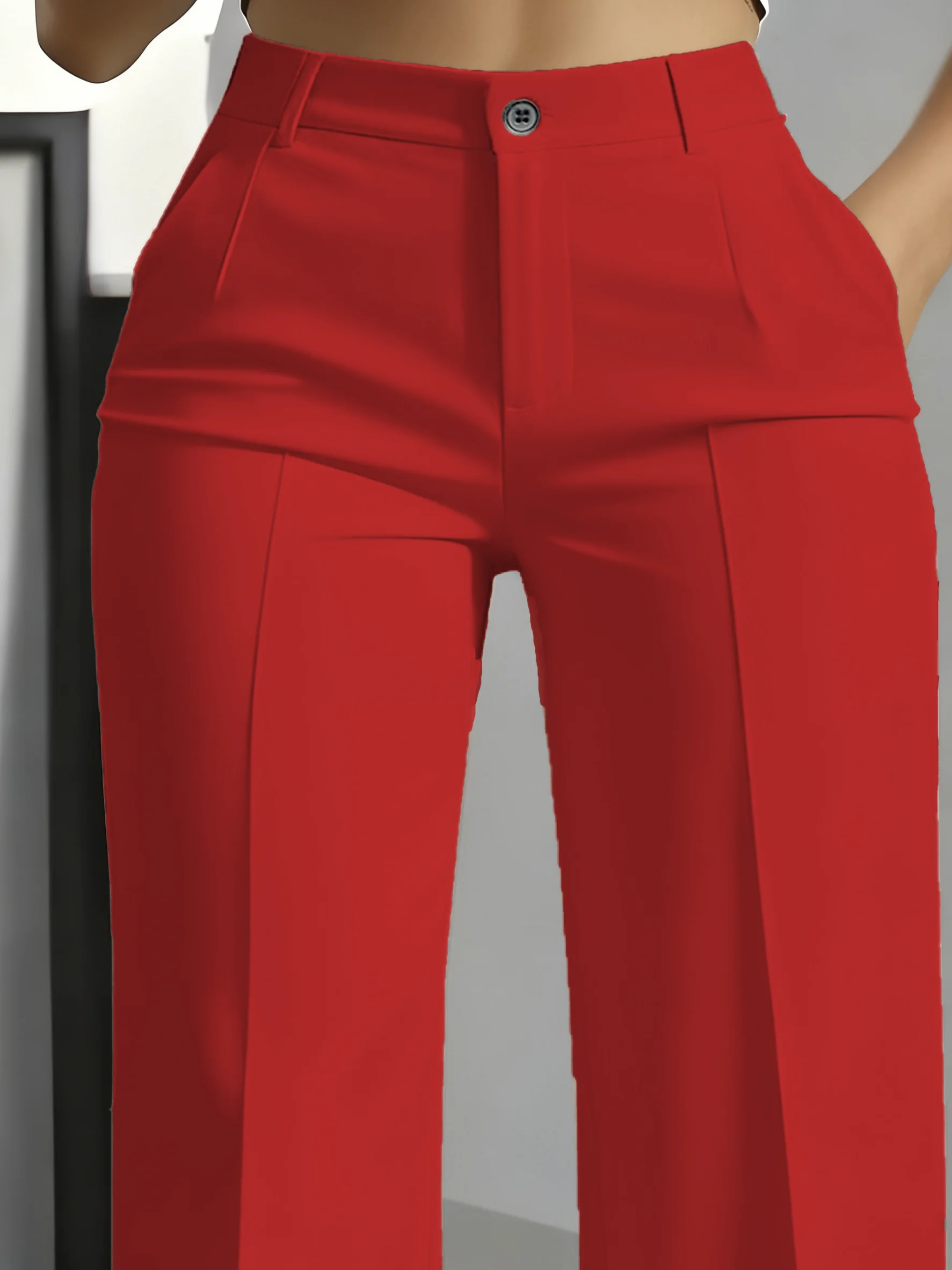 New 2026 Women's High-Waisted Draped Straight-Cut Suit Pants Simple European American Cross-Border Fashion for Women