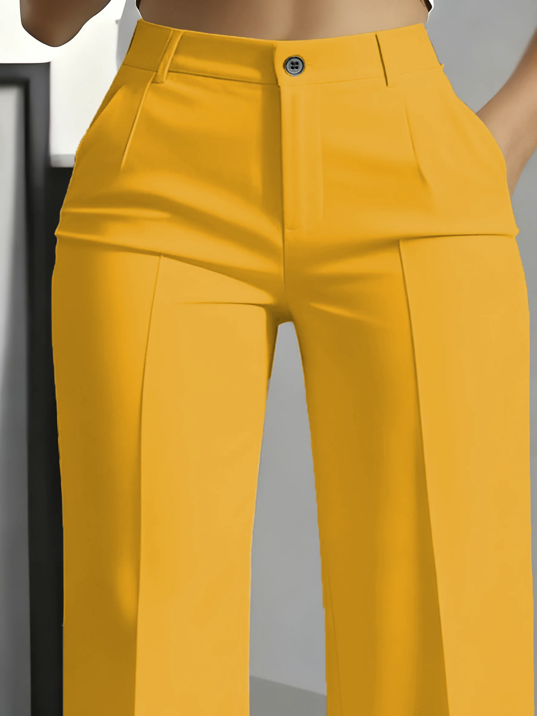 New 2026 Women's High-Waisted Draped Straight-Cut Suit Pants Simple European American Cross-Border Fashion for Women
