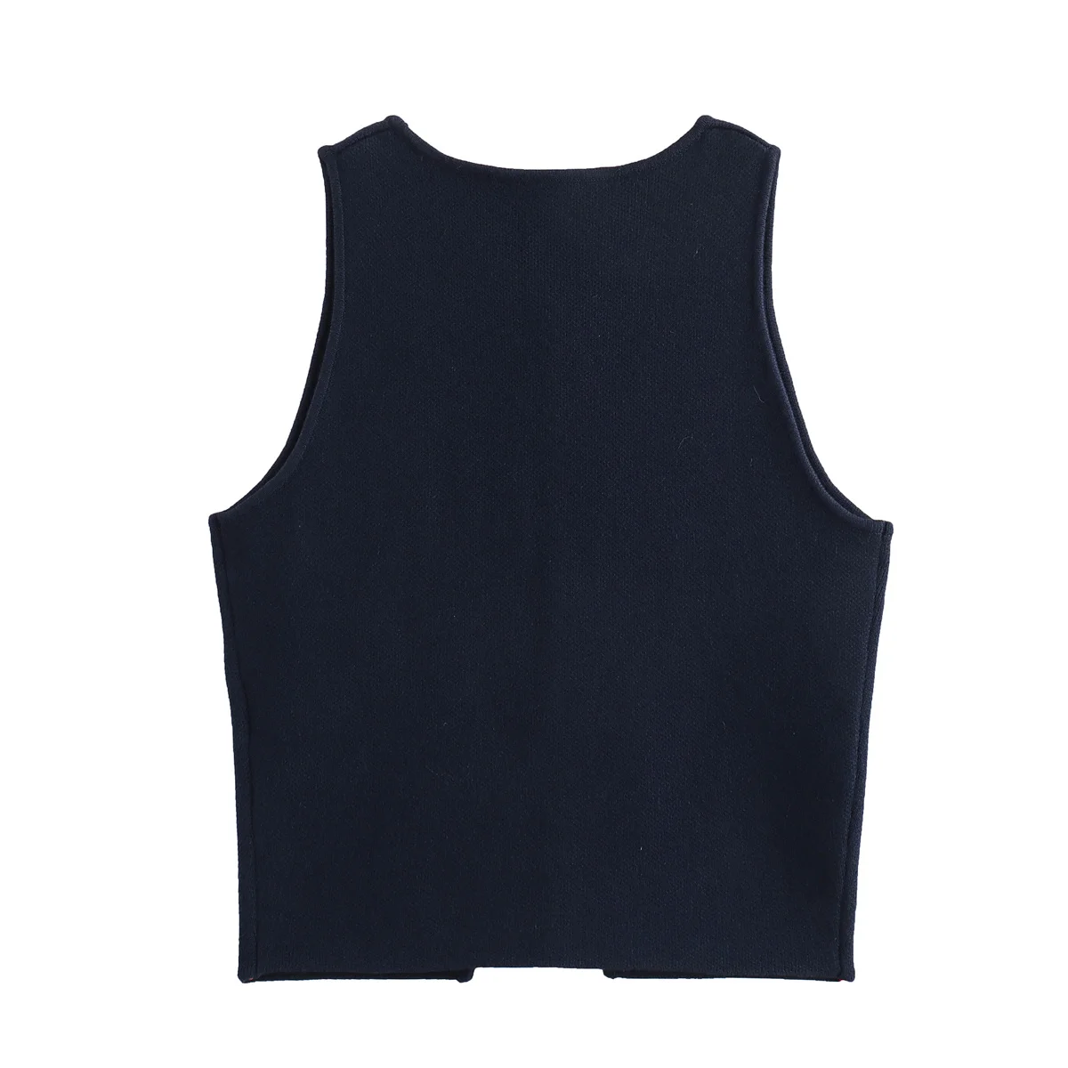 MUJER Pink Knit Sleeveless Vest Women Cropped Sweater Vest Top Women Yellow Button Vests Women Streetwear Waistcoat Knitwears