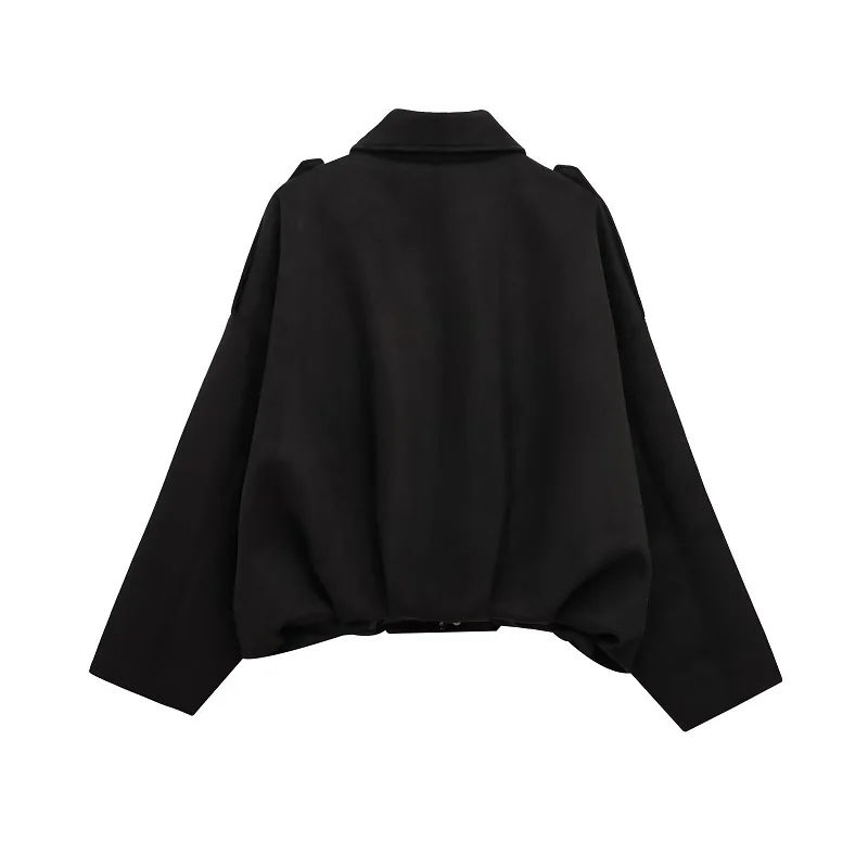 MUJER Faux Suede Bomber Jackets for Women Zip Oversized Jacket Woman Outerwears Padded Varsity Jackets Streetwear Women's Coats