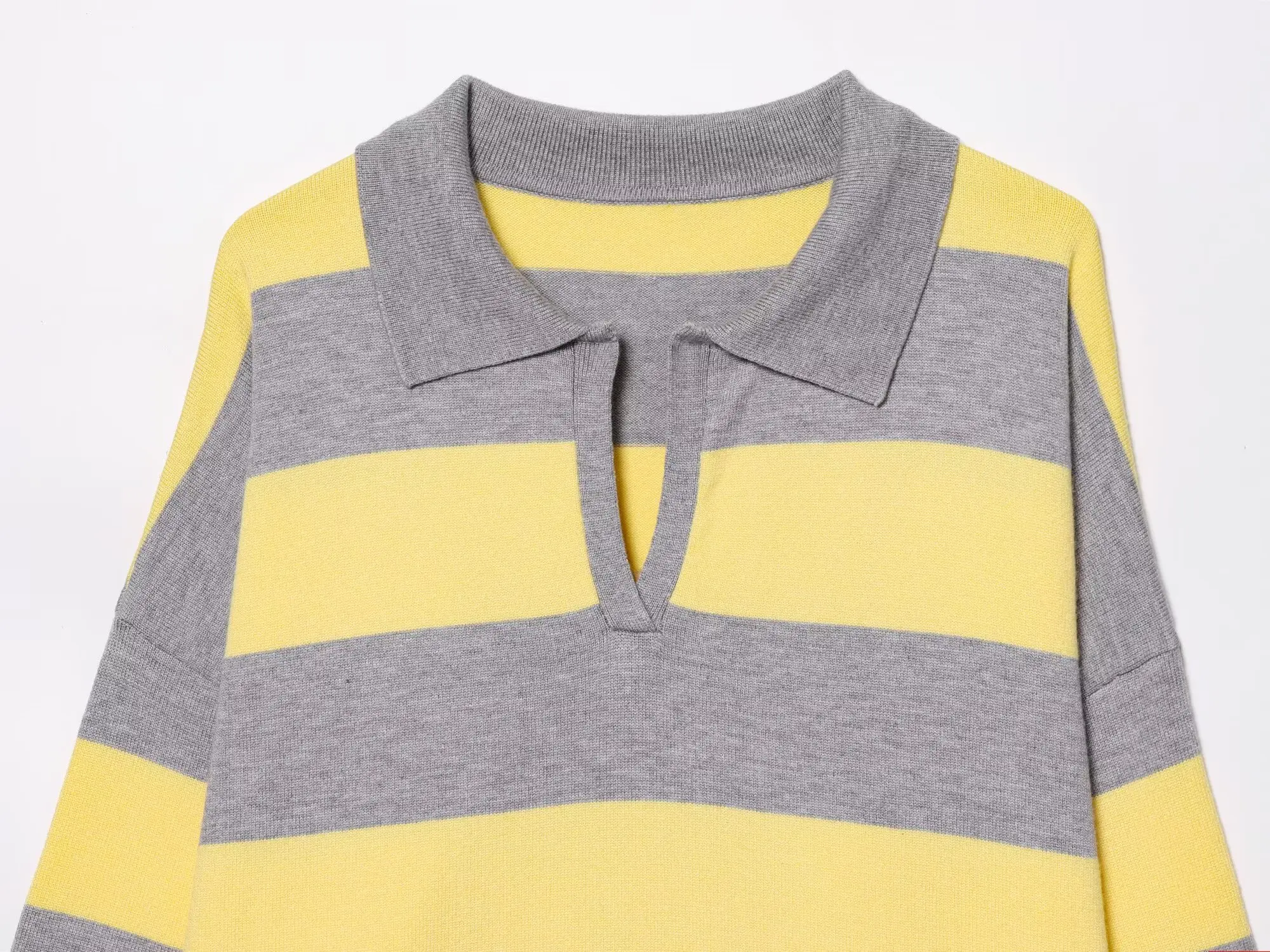 Autumn Women's 2026 New Knitted Striped Sweater Polo Neck Pullover Autumn Fashion Loose Elegant Warm Young Women Sweater Street