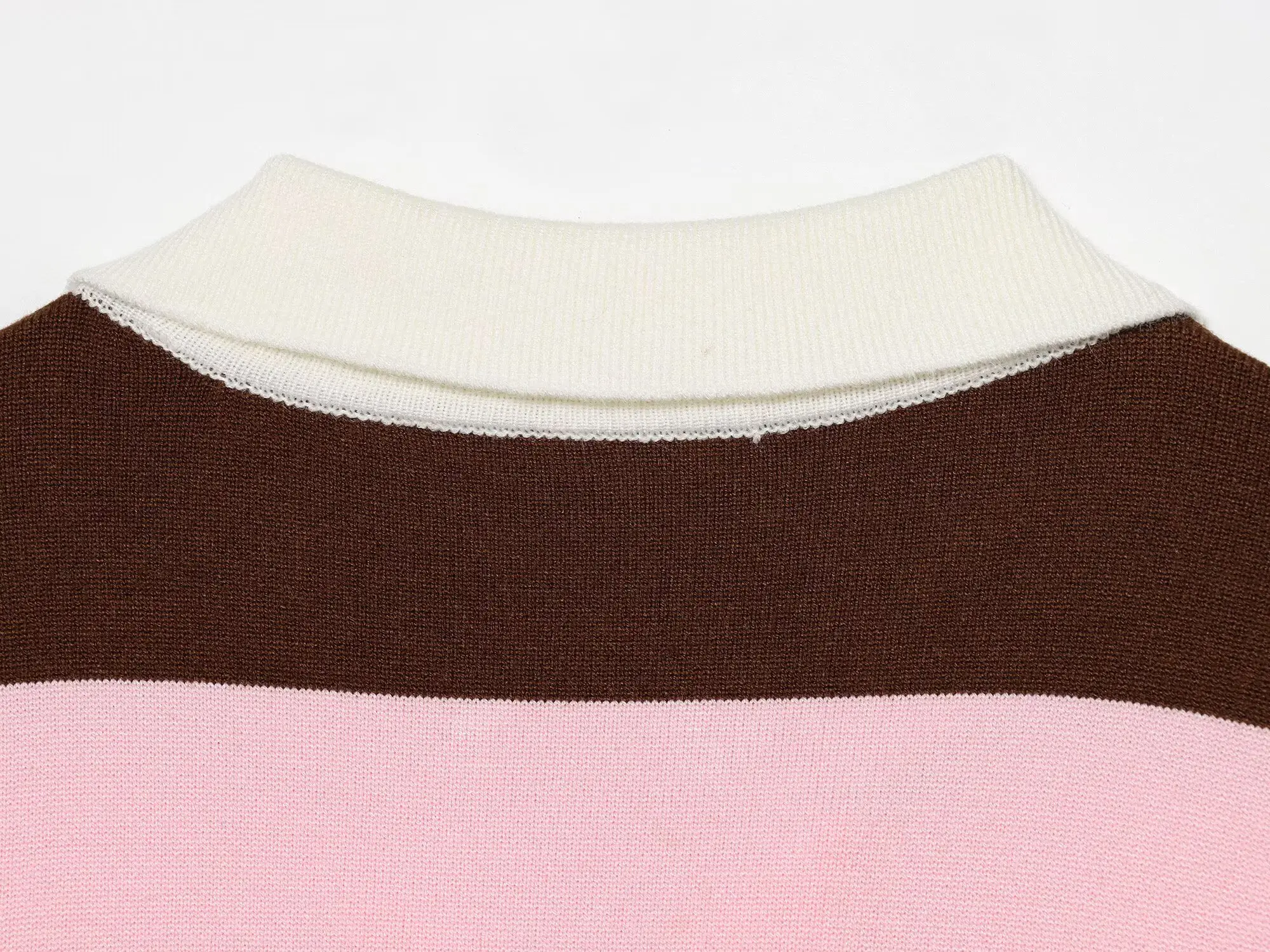 Autumn Women's 2026 New Knitted Striped Sweater Polo Neck Pullover Autumn Fashion Loose Elegant Warm Young Women Sweater Street