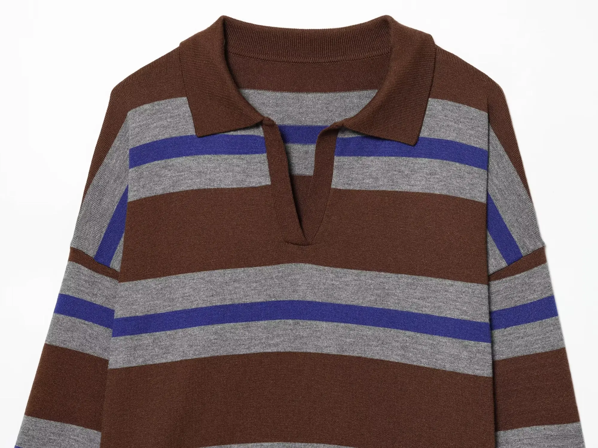Autumn Women's 2026 New Knitted Striped Sweater Polo Neck Pullover Autumn Fashion Loose Elegant Warm Young Women Sweater Street