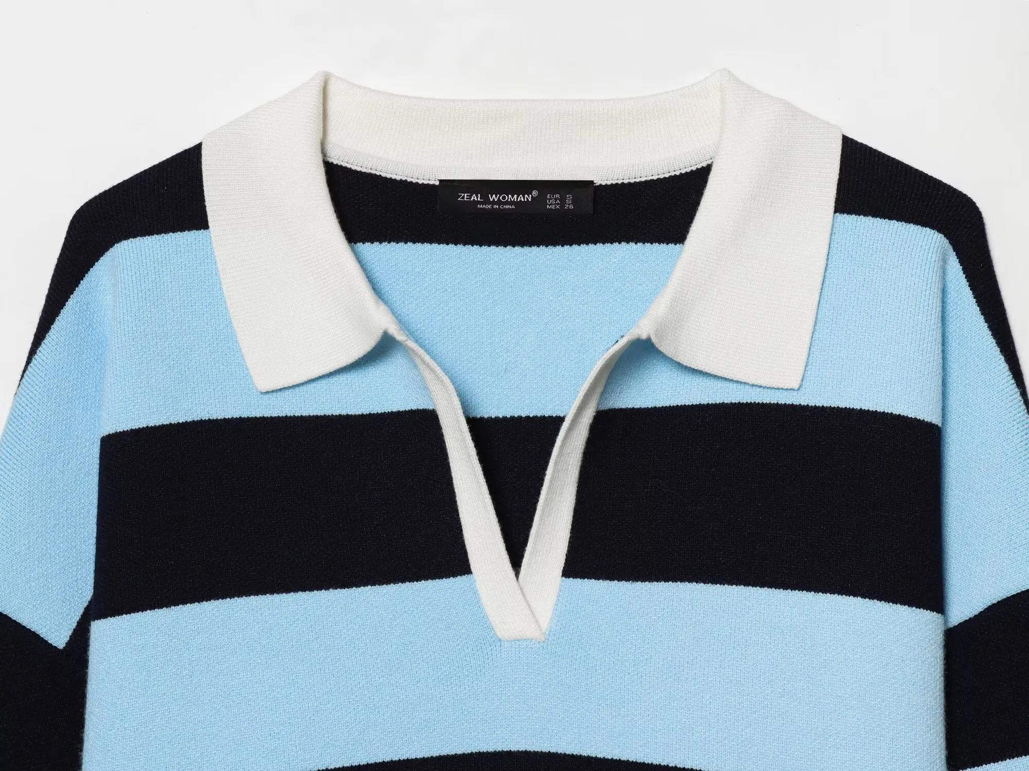 Autumn Women's 2026 New Knitted Striped Sweater Polo Neck Pullover Autumn Fashion Loose Elegant Warm Young Women Sweater Street