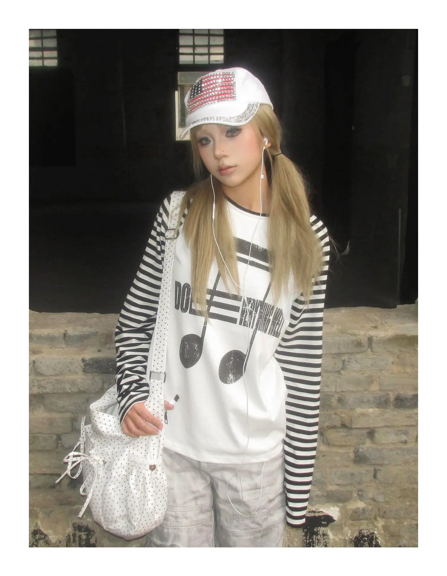 Tonngirls Japanses 2000s T-shirt Women Casual Print Graphic Tops Patchwork Y2k Vintage Grunge Tops American Retro Tshirts E-girl