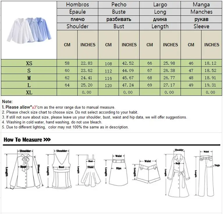 BSAY Women Fashion Spring Cotton Oxford Long Sleeve Single-breasted Lapel Blouse Street Clothing Shirt Chic Ladies Tops Mujer