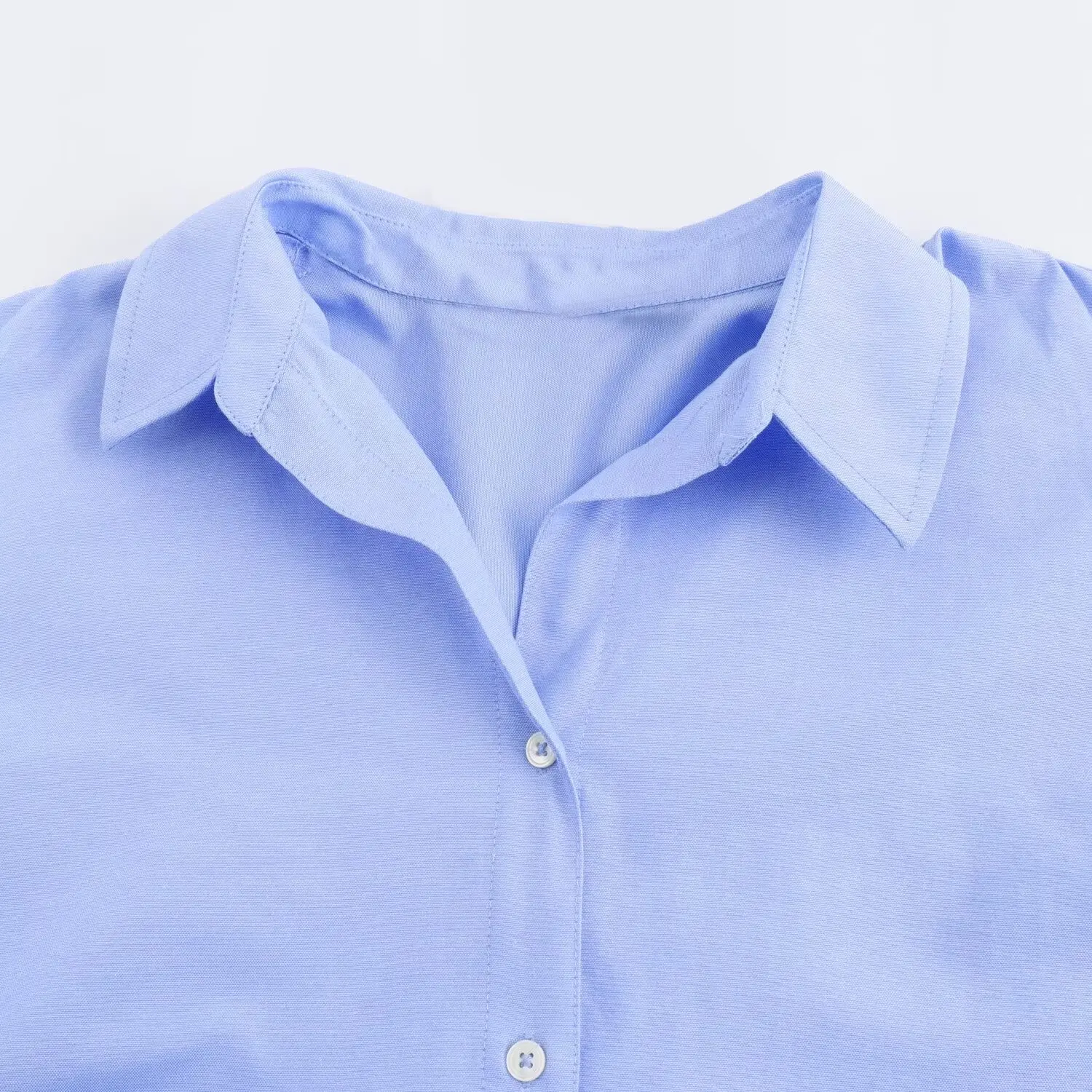 BSAY Women Fashion Spring Cotton Oxford Long Sleeve Single-breasted Lapel Blouse Street Clothing Shirt Chic Ladies Tops Mujer
