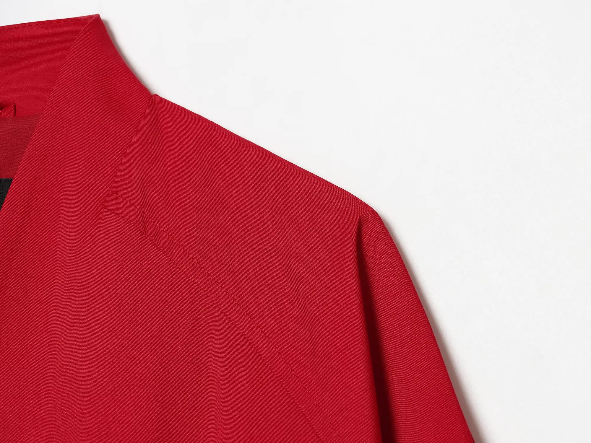 TFMLN Fashion Red Short Jacket For Women Loose Fit V Collar Long Sleeve Coat 2026 Spring Autumn Female Street Outerwear