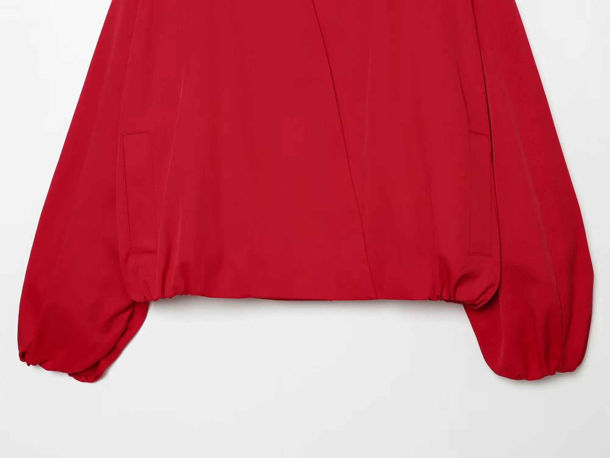 TFMLN Fashion Red Short Jacket For Women Loose Fit V Collar Long Sleeve Coat 2026 Spring Autumn Female Street Outerwear