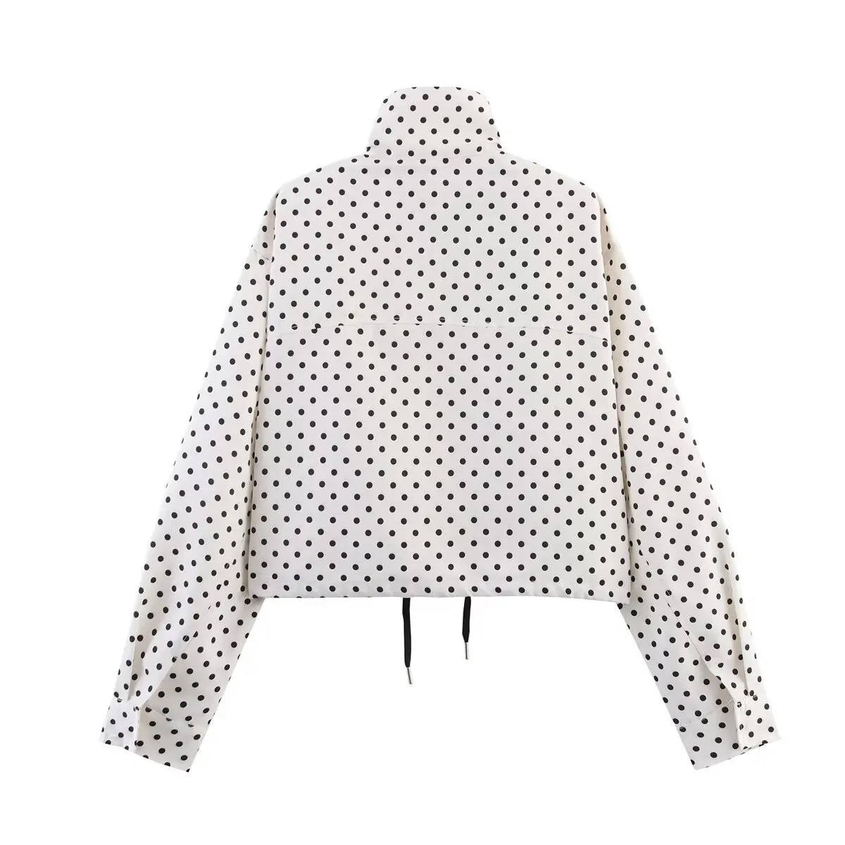 SLTNX Polka Dot Spring Autumn Short Coats Women's High Street Long Sleeve Jackets for Women 2026 Elegant Office Ladies Casual Ou